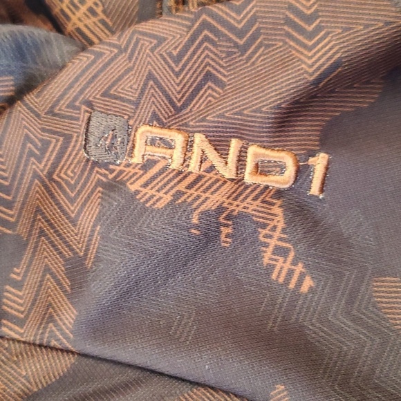 AND1 Hoodie Sweatshirt Mens Size XL Brown, Dark Orange Camo Pullover Bas… - Picture 12 of 13